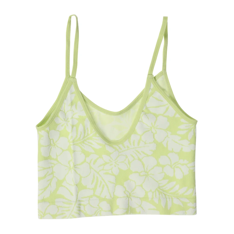 Green Floral Brami Tank Top