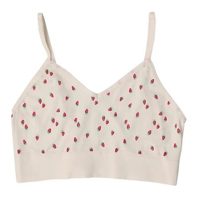 Strawberry Print V-Neck Bralette