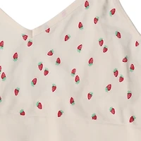 Strawberry Print V-Neck Bralette