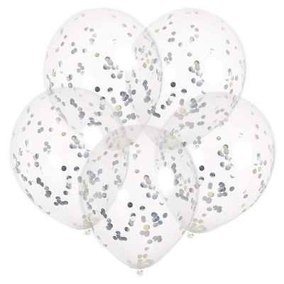 Confetti Balloons 5-Count - Foil
