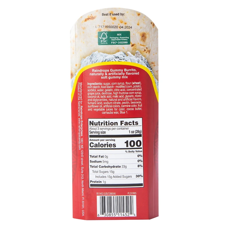 Raindrops® The Original® Gummy Burrito 3oz