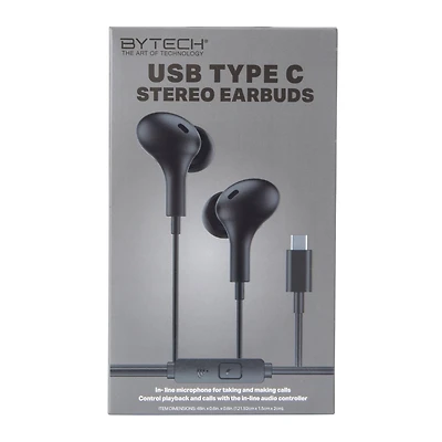 USB-C Wired Earbuds With Mic
