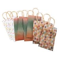 10-Count Small Rainbow Kraft Paper Gift Bags