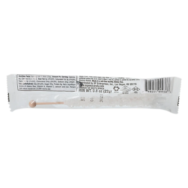 Rock Candy On A Stick, White Sugar 1-Count