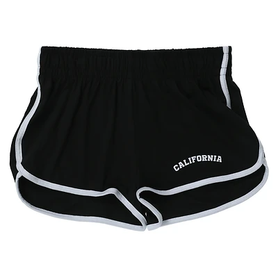 Black 'California' Graphic Dolphin Shorts