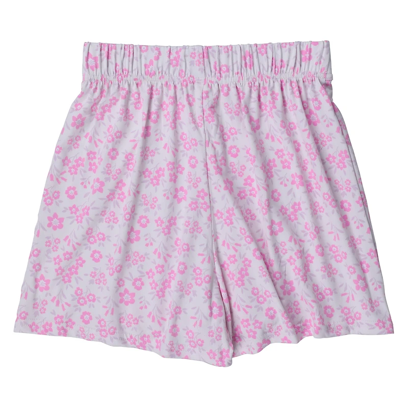 Pink Floral Wrap Skort