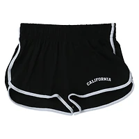 Black 'California' Graphic Dolphin Shorts