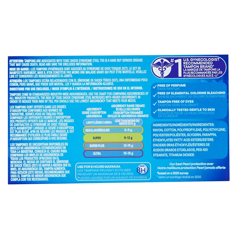Tampax Pearl® Super Tampons 8-Count