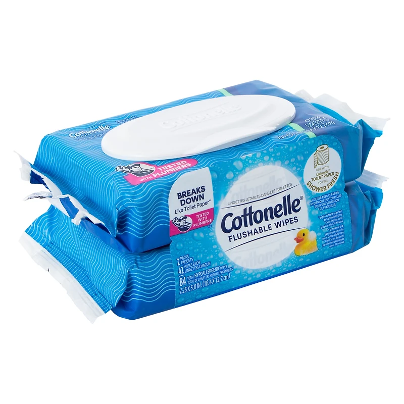 Cottonelle® Flushable Wipes 84-Count