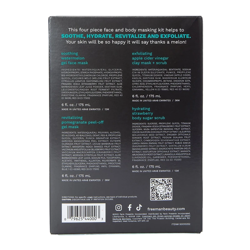 Freeman® Fruity Face Multi-Masking Kit 6 Fl.oz 4-Count