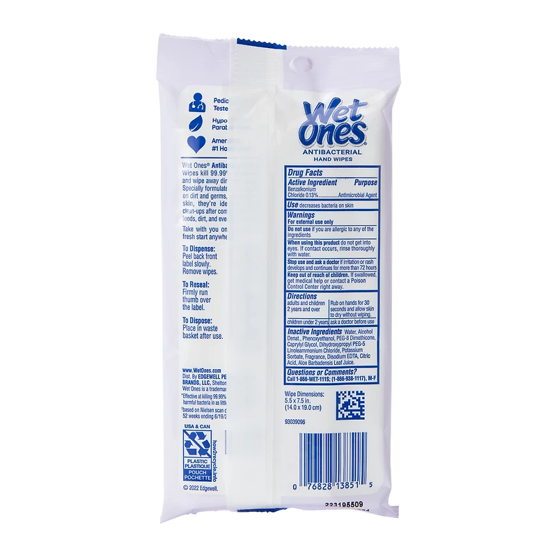 Wet Ones® Lavender Scent Antibacterial Hand Wipes 20-Count