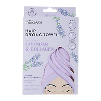 Therawell® Twirly Hair Drying Towel - Lavender & Collagen