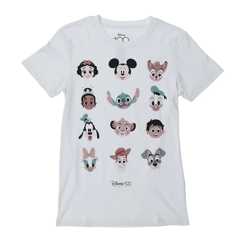 Disney Character Faces Graphic Tee