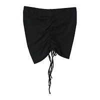 Black Ruched Side-Tie Tube Top