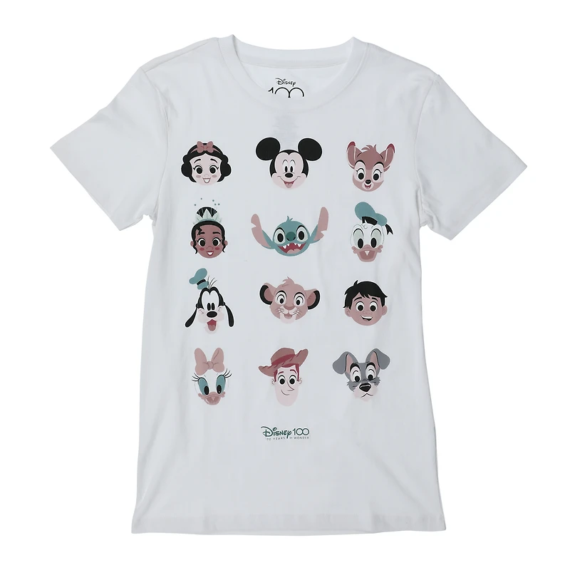 Disney Character Faces Graphic Tee