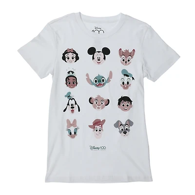 Disney Character Faces Graphic Tee