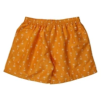 Young Mens Orange Palm Tree Swim Shorts