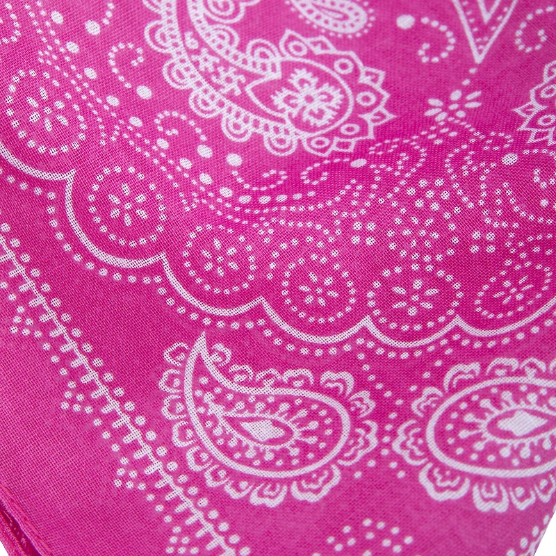 Bandana 21in x 21in - Pink Paisley