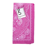Bandana 21in x 21in - Pink Paisley