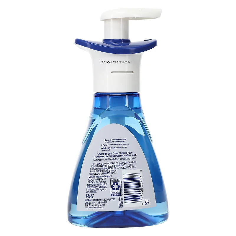 Dawn® Ultra Platinum Dishwashing Foam 10.1 Fl.oz