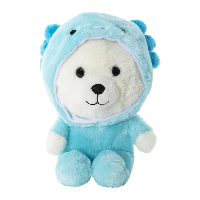 Hooded Stuffed Bear Plush 9in