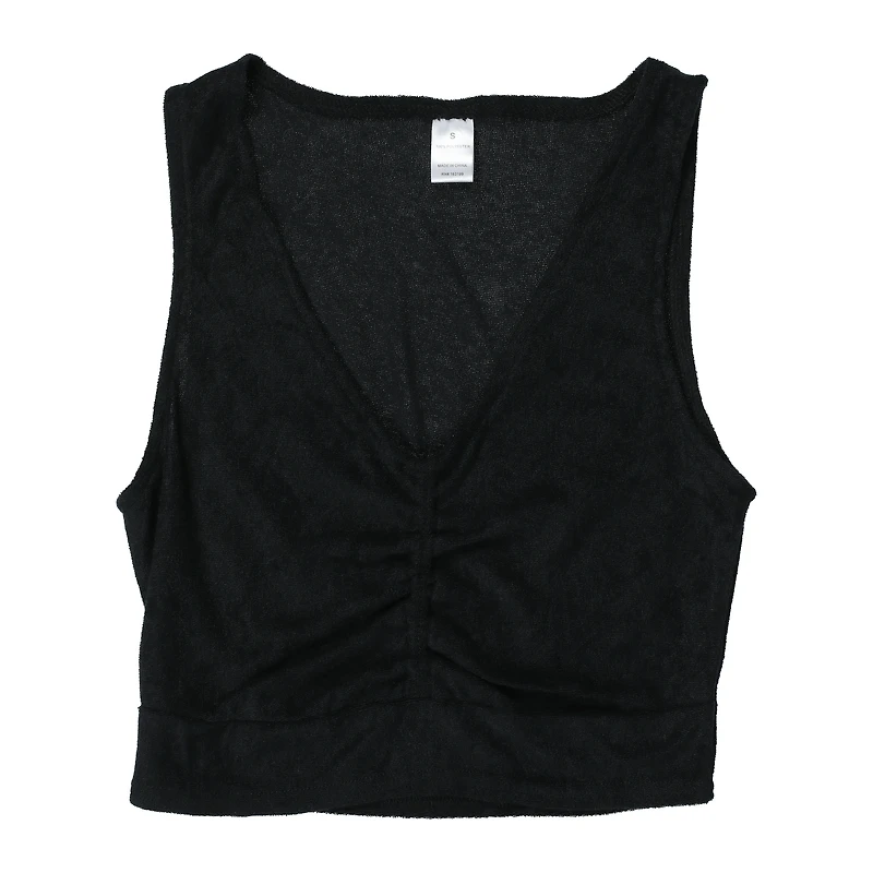 Terrycloth V-Neck Tank Top