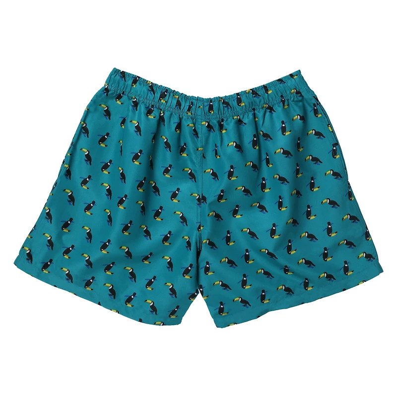 Young Men's Teal Toucan Swim Shorts