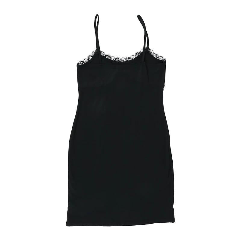 Juniors Black Lace Trim Dress