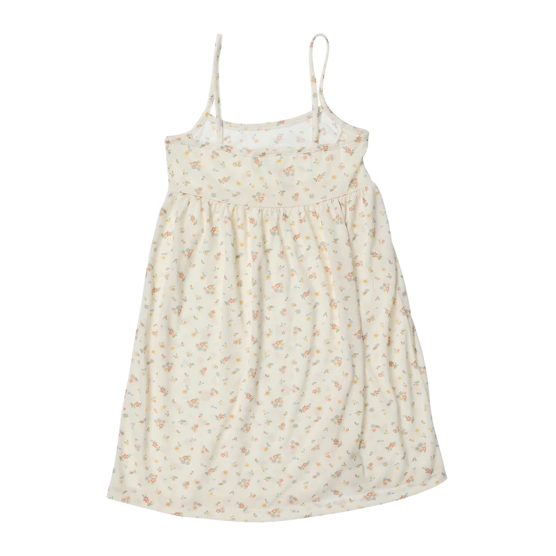 Juniors Cream Floral Babydoll Dress