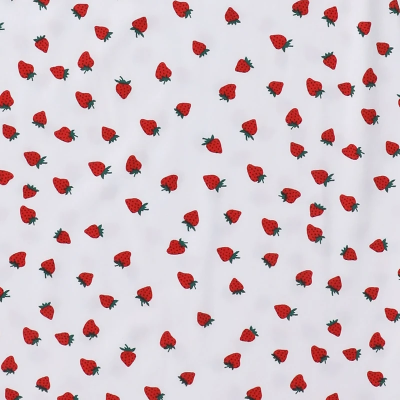 Juniors Strawberry Print Lace Trim Dress