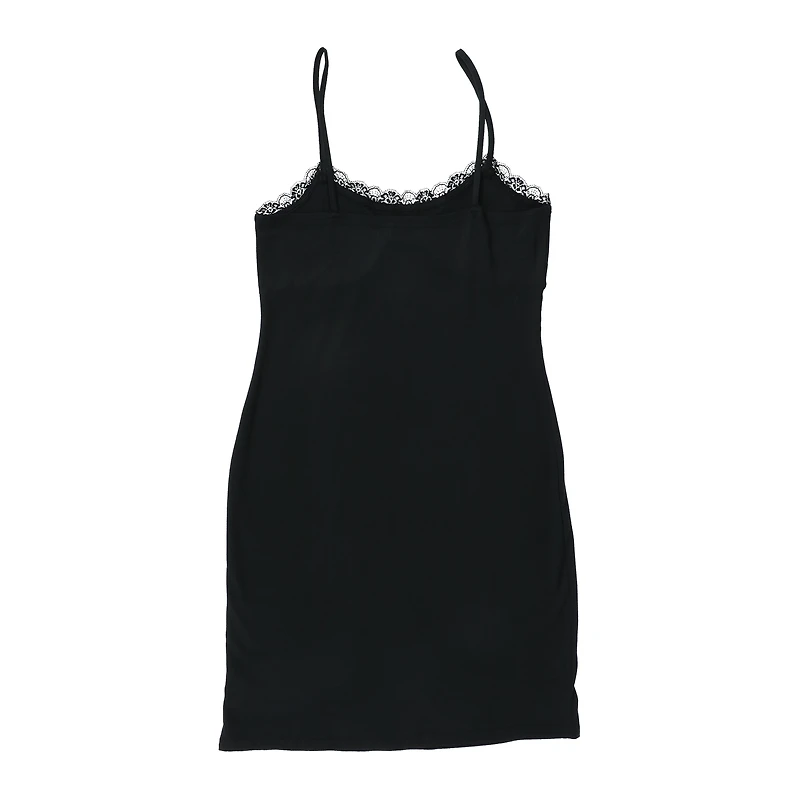 Juniors Black Lace Trim Dress