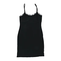 Juniors Black Lace Trim Dress