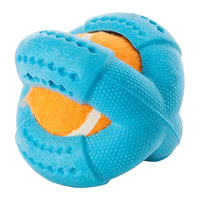 Tough Chew Tpr Wrapped Tennis Ball Dog Toy