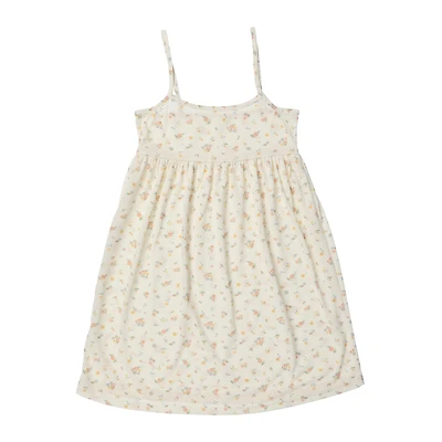 Juniors Cream Floral Babydoll Dress