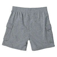 Young Mens Gray Fleece Cargo Shorts