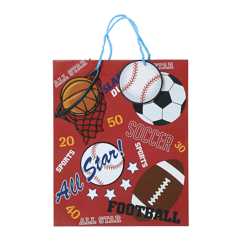 Large Sports Gift Bag 10.37in x 12.75in