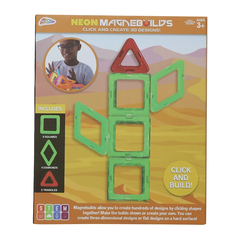 Magnebuilds Magnetic Building Blocks 12-Piece