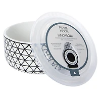 Stoneware Lunch Bowl With Vented Plastic Lid 22 Fl.oz