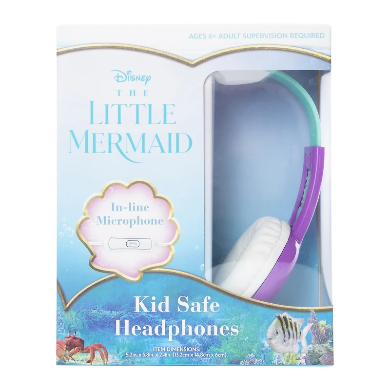 Disney The Little Mermaid Theatrical Release Kid-Safe Headphones With Mic