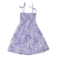 Purple Tie-Dye Smocked Sundress