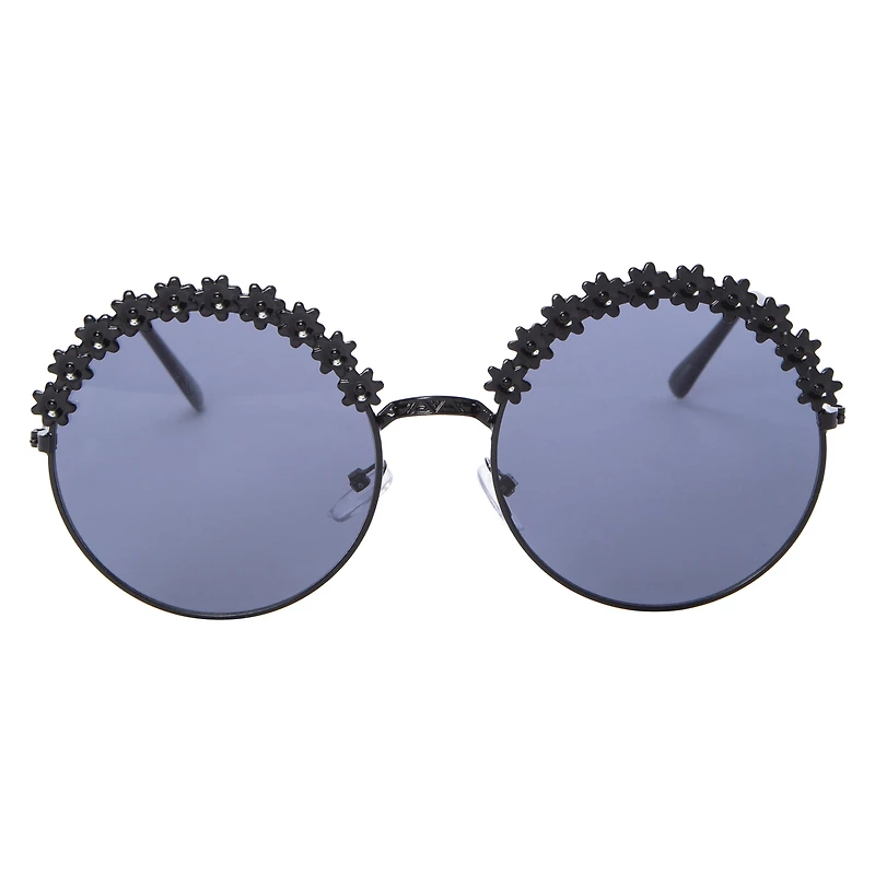 Ladies Round Daisy Frame Sunglasses