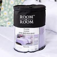Twin Xl Bed-in-A-Bag Comforter & Sheet Set 5-Piece - Purple
