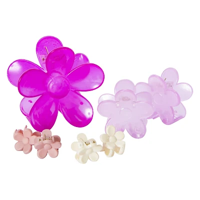 Flower Claw Clips 7-Count