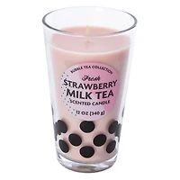 Bubble Tea Scented Candle 12oz - Strawberry Milk Tea
