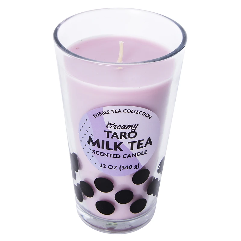 Bubble Tea Scented Candle 12oz - Taro Milk Tea
