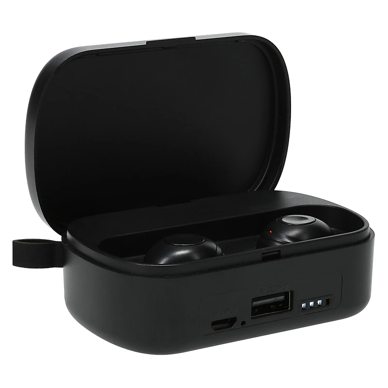 Bluetooth® Earbuds With Solar Power Bank Charging Case