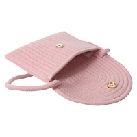 Woven Crossbody Bag - Pink