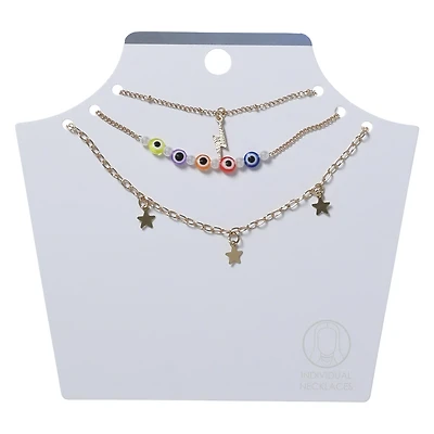 Gold Lightning Bolt Layered Necklace