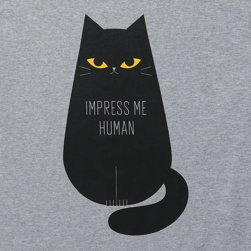 'Impress Me Human' Cat Graphic Tee