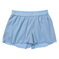 Waffle Shorts With Print Waistband